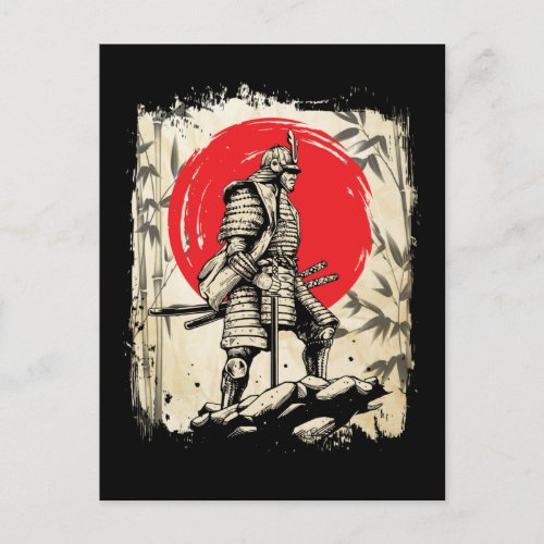 Samurai Warrior Japanese Hero Japan Swordsmen Postcard