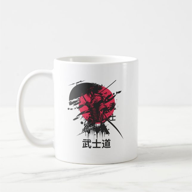 Samurai Warrior Mug – Bushido Code Design (Left)