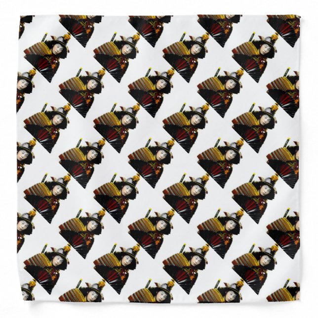 Samurai Warrior of Old Japan Vintage Warrior 侍 Bandana (Front)
