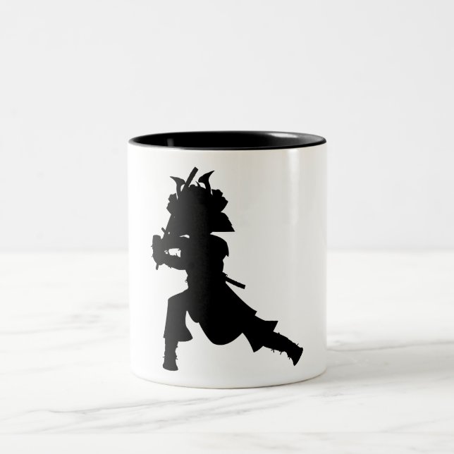 Samurai Warrior Silhouette Mug (Center)