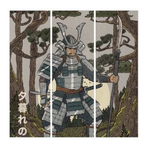 Samurai Warrior Triptych
