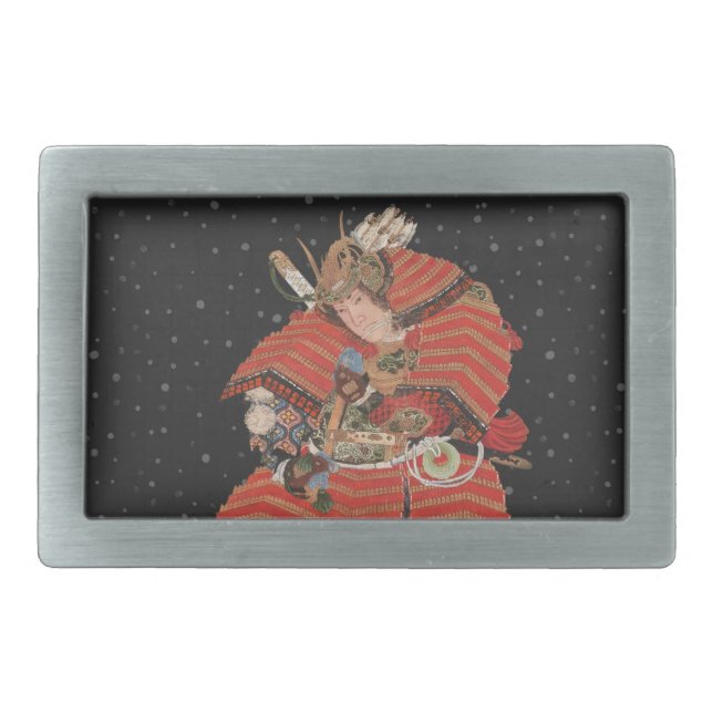 Samurai Warrior Vintage Japanese Art Belt Buckle (Front)