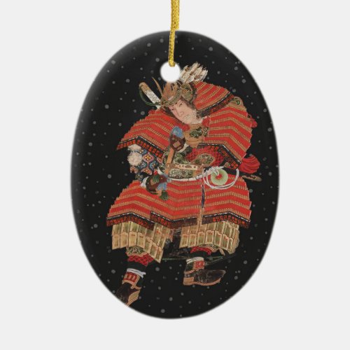 Samurai Warrior Vintage Japanese Art Ceramic Ornament