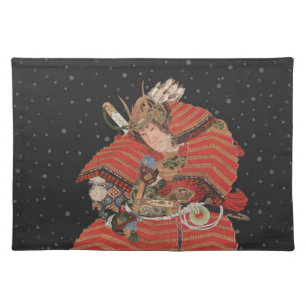 Samurai Warrior Vintage Japanese Art Cloth Placemat