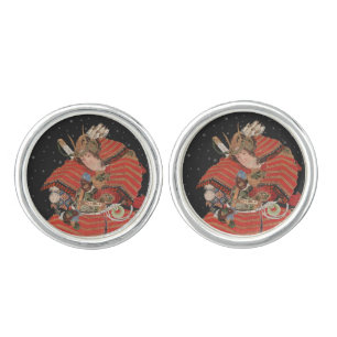 Samurai Warrior Vintage Japanese Art Cufflinks