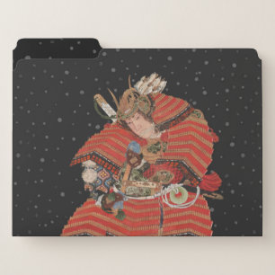 Samurai Warrior Vintage Japanese Art File Folder