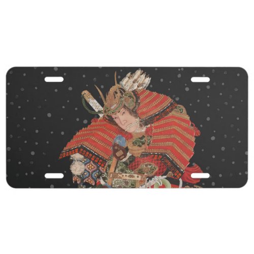 Samurai Warrior Vintage Japanese Art License Plate