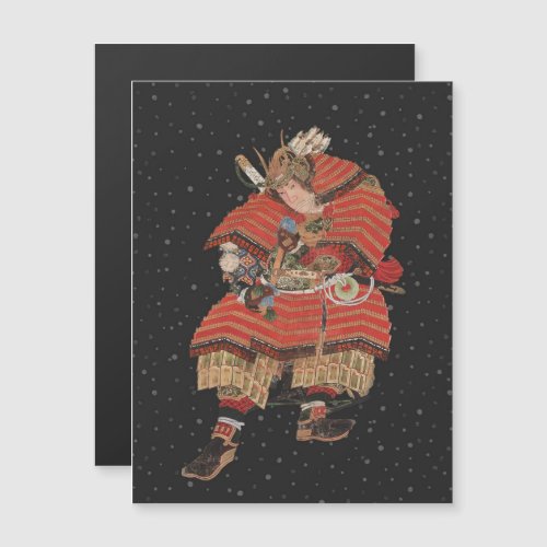 Samurai Warrior Vintage Japanese Art Magnetic Invitation