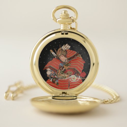 Samurai Warrior Vintage Japanese Art Pocket Watch
