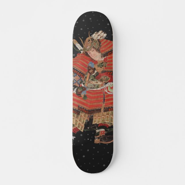 Samurai Warrior Vintage Japanese Art Skateboard (Front)