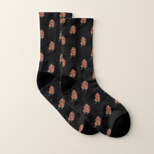 Samurai Warrior Vintage Japanese Art Socks