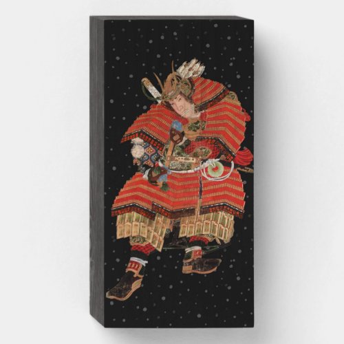 Samurai Warrior Vintage Japanese Art Wooden Box Sign