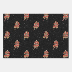 Samurai Warrior Vintage Japanese Art Wrapping Paper Sheets