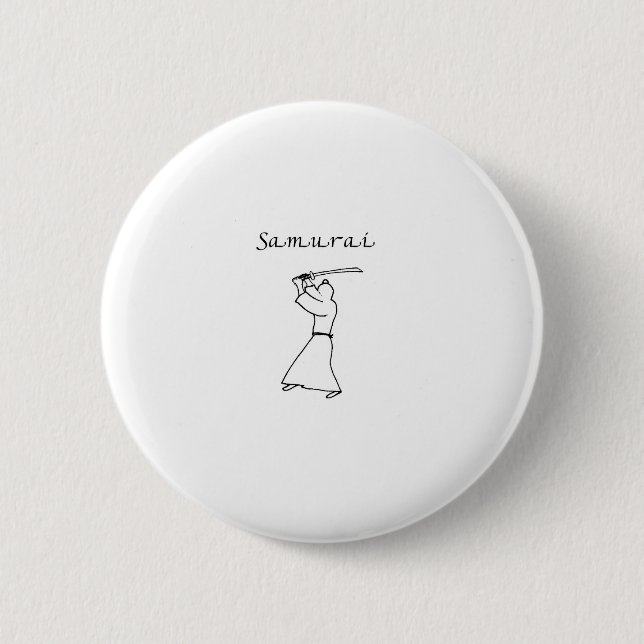 Samurai way of the warrior gift present button (Front)