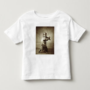 Samurai with raised sword, c.1860 (albumen print) toddler t-shirt