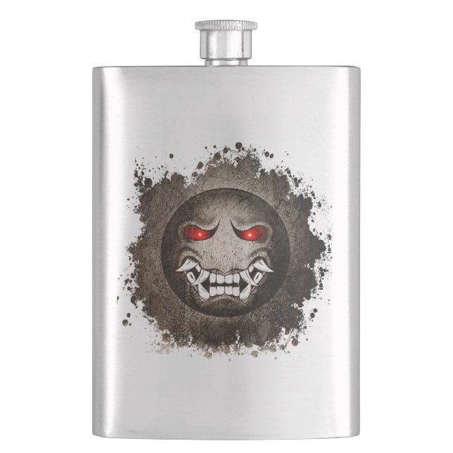 Samuraymoji Vintage Flashlight Flask (Front)