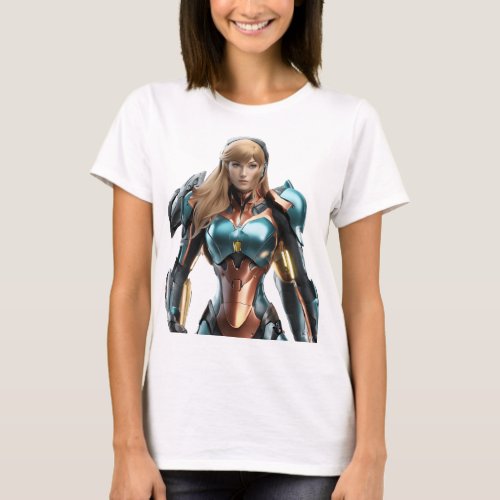 Samus Aran in her Power Suit t_shirt print