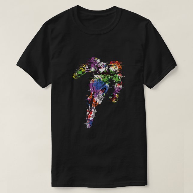 Samus Aran - Joins The Battle! Metroid [Glitch Rem T-Shirt (Design Front)