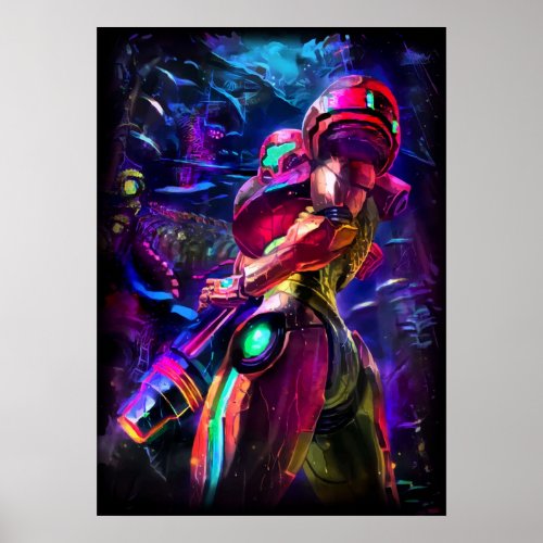 Samus Aran Metroid Poster