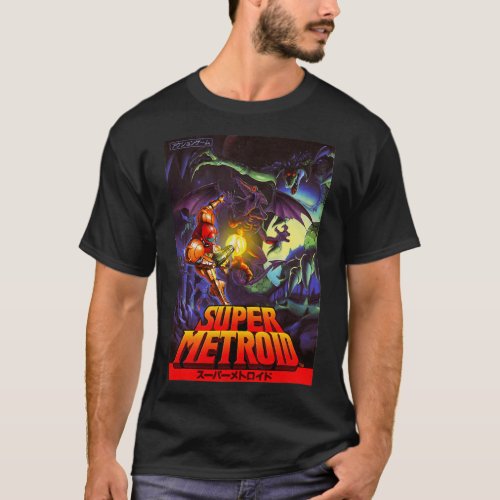 Samus Super Metroid Cover Graphic Classic T_Shirt