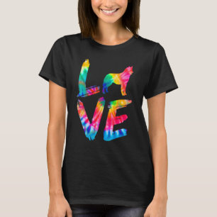 Samusky Tie Dye Love Dog Mom Dad T-Shirt