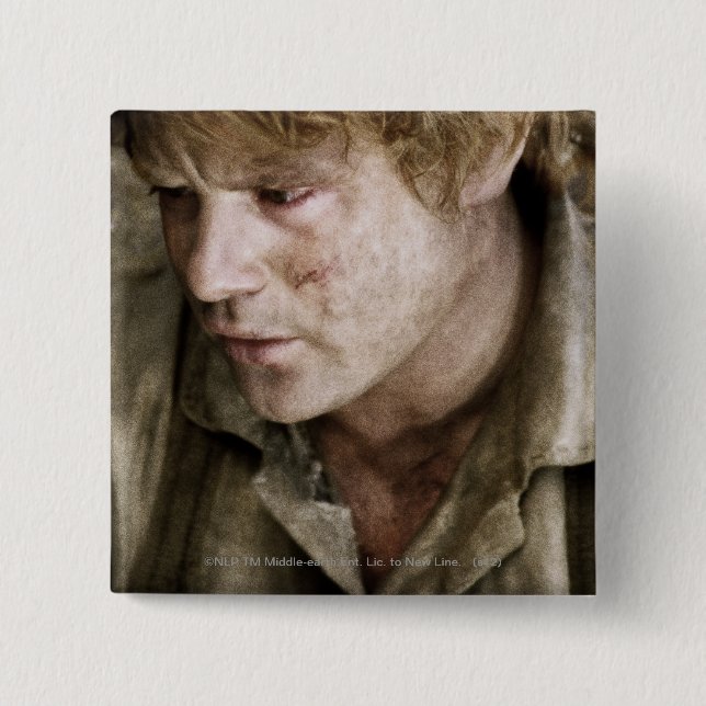 Samwise side face pinback button (Front)