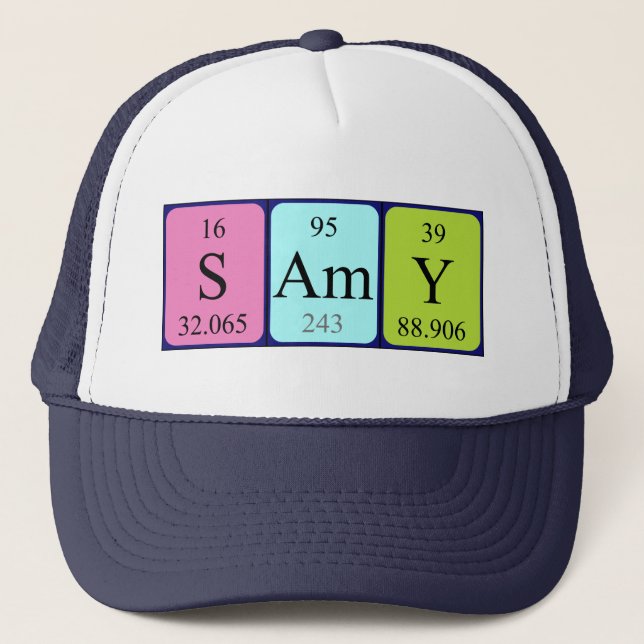 Samy periodic table name hat (Front)