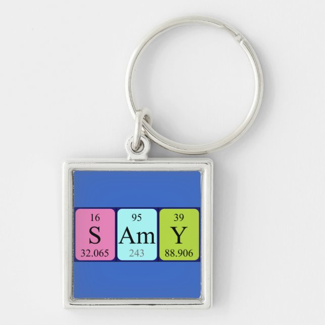 Samy periodic table name keyring (Front)