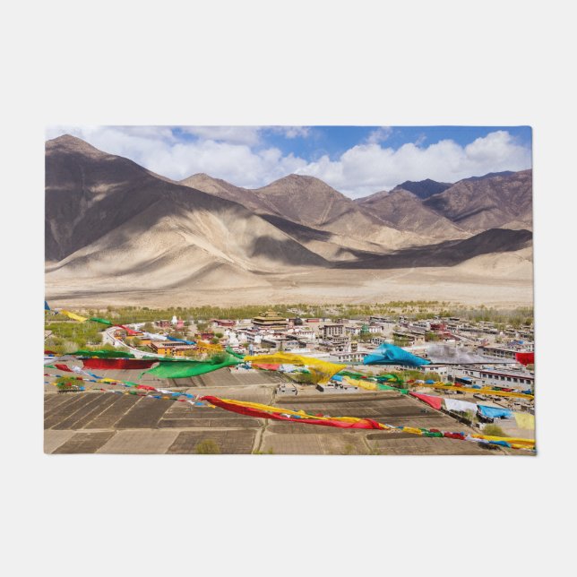 Samye monastery aerial view - Tibet, Asia Doormat (Front)