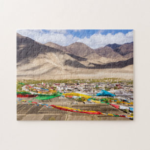Samye monastery aerial view - Tibet, Asia Jigsaw Puzzle