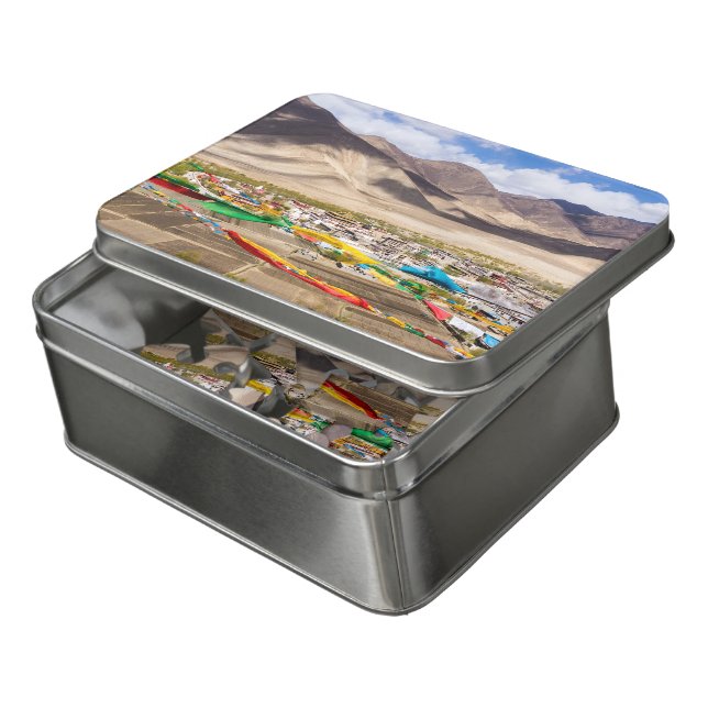 Samye monastery aerial view - Tibet, Asia Jigsaw Puzzle (Lid Open)