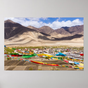 Samye monastery aerial view - Tibet, Asia Poster