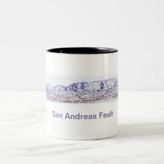 San Andreas Fault near Bombay Beach Two-Tone Coffee Mug