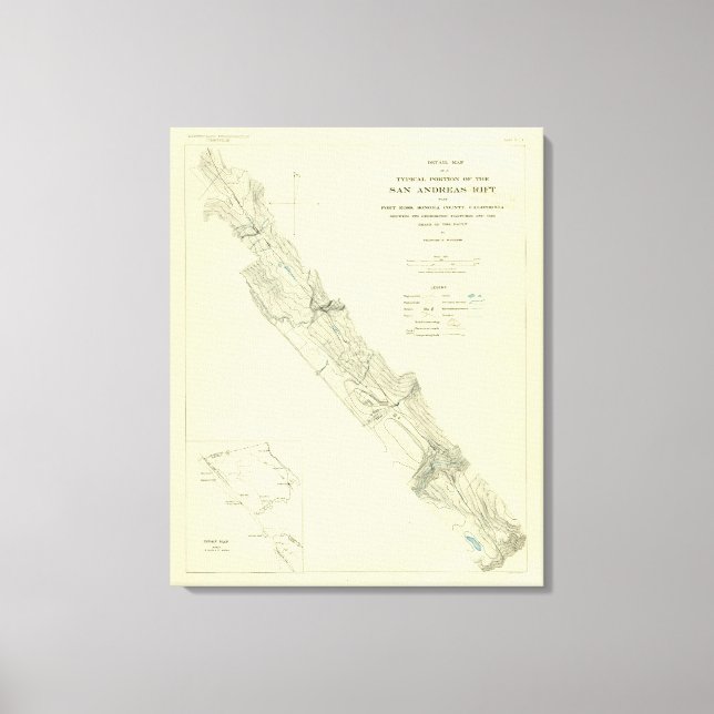 San Andreas Rift near Fort Ross Canvas Print (Front)