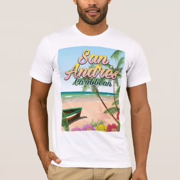 San Andrés Island Travel Poster T-shirt by bartonleclaydesign at Zazzle