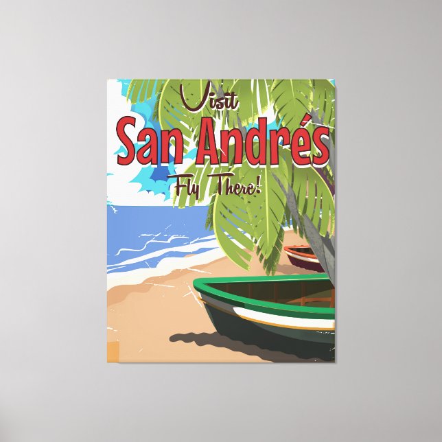 San Andrés vintage travel poster Canvas Print (Front)