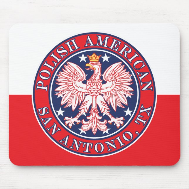 San Antonia Texas Polish American Eagle Mouse Pad (Front)