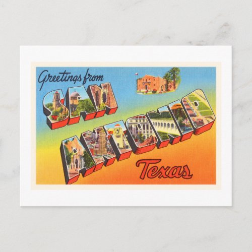 San Antonio 1 Texas TX Vintage Travel Souvenir Postcard