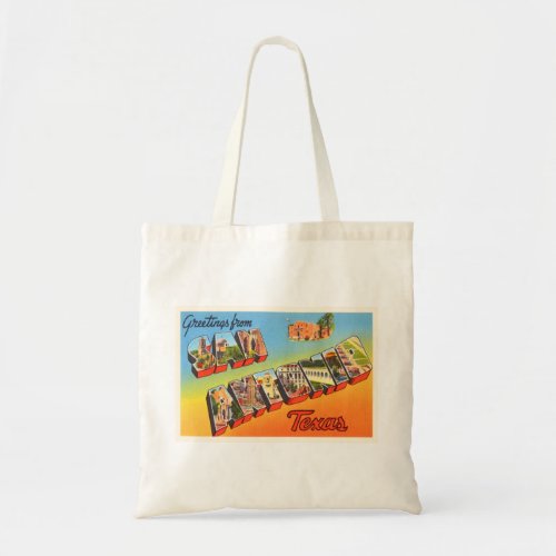 San Antonio 1 Texas TX Vintage Travel Souvenir Tote Bag