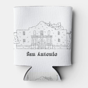 San Antonio Alamo Vacation Art of Texas Art Can Cooler