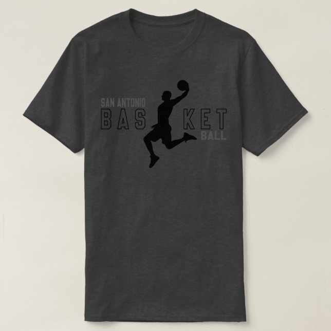 San Antonio Basketball Slam Dunks T-Shirt (Design Front)