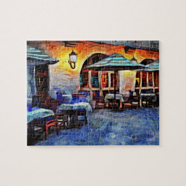 San Antonio Cafe Jigsaw Puzzle (Horizontal)