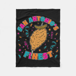 San Antonio Chicken On A Stick Fleece Blanket