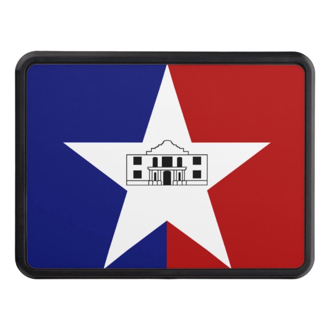 San Antonio city flag Hitch Cover (Front)