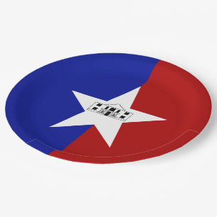 San Antonio city flag Paper Plates