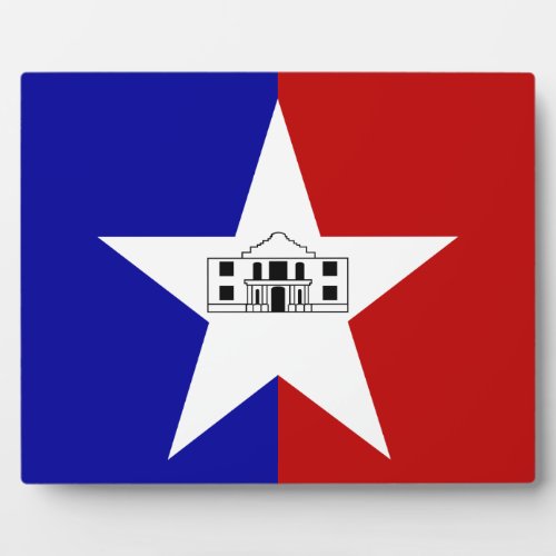 San Antonio City Flag Plaque