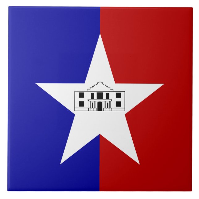 San Antonio City Flag Tile (Front)