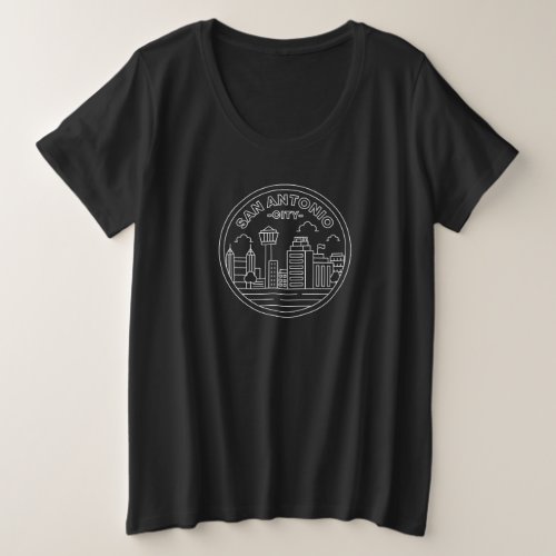 San Antonio City Skyline Design for proud San Plus Size T_Shirt