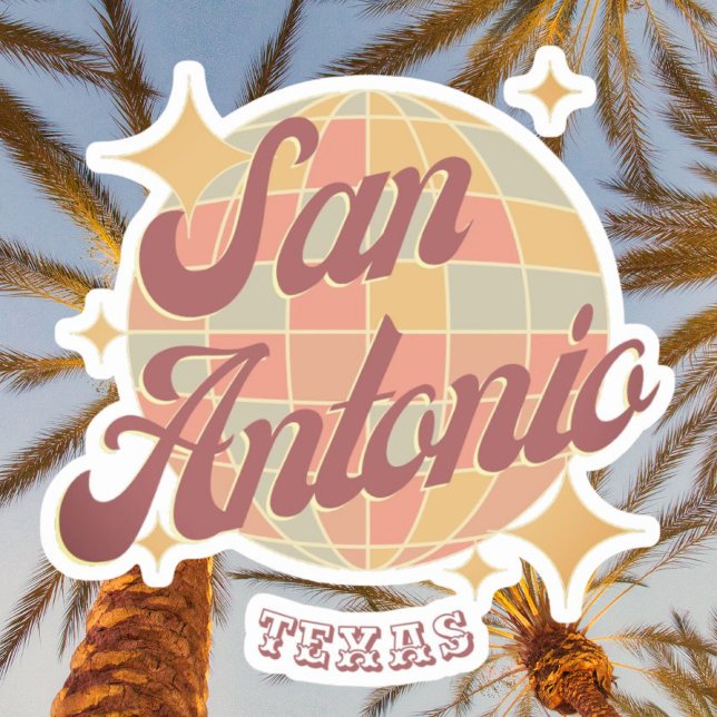 San Antonio City Texas Retro Vintage  Sticker (Creator Uploaded)