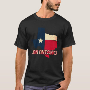 San Antonio City Texas Texan Flag Map T-Shirt